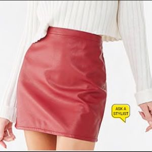 Stretch Leather Skirt